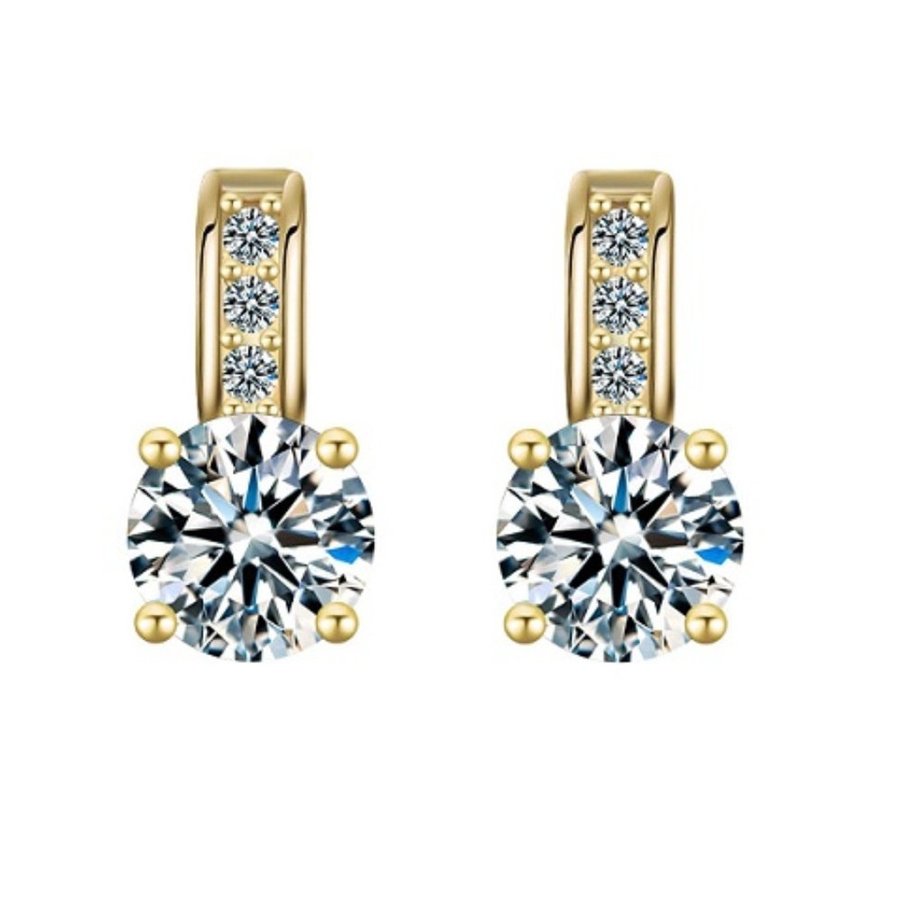 Gold Plated AAA CZ Earrings
